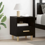 Bedside Cabinet 2 pcs Black Oak 40 x 35 x 47 cm Engineered Wood 880588