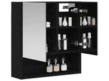 Bathroom Mirror Cabinet Black Oak 50 x 14.5 x 70 cm 889200