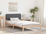 Bed Frame with Upholstered Headboard Dark Grey 80 x 200 cm 877940