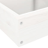 Garden Planter 4-Tier 80.5x79x36 cm White Solid Wood Pine 825318