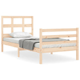 Bed Frame without Mattress Single Solid Wood 3194796