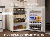 91 Litre Freestanding Under Counter Fridge Freezer, Small Fridge with Chiller Box, Adjustable T3398P378863