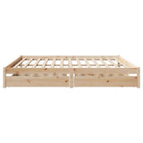 Bed Frame without Mattress 200x200 cm Solid Wood Pine 3301444