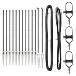 Fence Posts Manual 13 pcs Grey 32mm 140 cm Galvanised steel 42004259