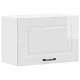 Kitchen Wall Cabinet Kalmar High Gloss White Engineered Wood 853599