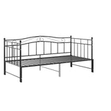 Pull-out Sofa Bed Frame without Mattress Black Metal 90x200 cm 324782