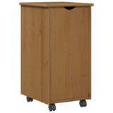 Desk Cabinet Set 2 pcs Honey Brown Solid Pine Wood 3438780