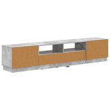 5 Piece LED TV Cabinet Concrete Grey Engineered Wood 3416841
