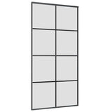 Sliding Door with Hardware Set Black 102.5x205 cm ESG Glass 3375947