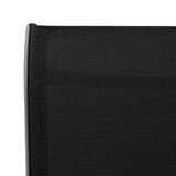 Garden Bar Chair Set of 4 Black Textilene, Steel Standard 48117