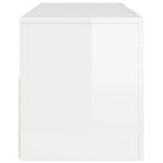 TV Cabinet with LED Lights High Gloss White 120x35x40 cm 804316