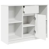 Sideboard with Drawer White 101x35x76 cm Engineered Wood 861562