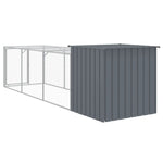 Chicken Cage with Run Anthracite 110x405x110 cm Galvanised Steel 3189089