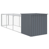 Chicken Cage with Run Anthracite 110x405x110 cm Galvanised Steel 3189089