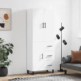 Highboard White 69.5x34x180 cm Engineered Wood 3195923