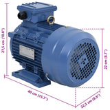 3 Phase Electric Motor Aluminium 4kW/5.5HP 2 Pole 2840 RPM 148006
