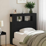LED Headboard Black Oak 100 x 18.5 x 103.5 cm Engineered Wood 863113
