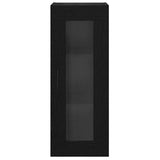Wall Mounted Cabinet Black Oak 34.5 x 34 x 90 cm 882624