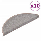 Stair mats 10 pcs 65 x 24 x 4 cm Light Brown 149755