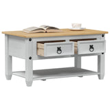 Coffee Table with Drawer White 85 x 50 x 45 cm Solid Pine Wood 42024940