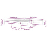 Bed Frame without Mattress 180x200cm Super King Size 810380