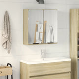 Bathroom Mirror Cabinet Sonoma Oak 64.5x20x66.5 cm Engineered Wood 849655