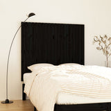 Wall Headboard Black 127.5x3x110 cm Solid Wood Pine 824942