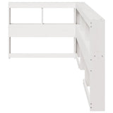 Bookcase Headboard L-Shaped White 80 cm Solid Wood Pine 859278