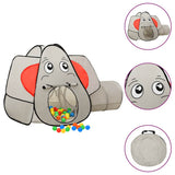 Elephant Children Play Tent with 250 Balls Grey 174x86x101 cm 3107739