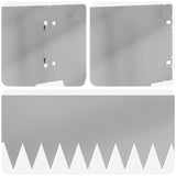 Lawn Edging 10 pcs 103 x 20 cm metal Silver 8008281