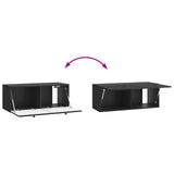 Wall-Mounted TV Cabinet 78.5 x 31 x 30 cm Black Engineered Wood 899226