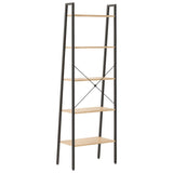 5-Tier Standing Shelf Light Brown and Black 56x35x174 cm 336367