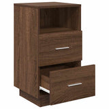 ZNTS Bedside Cabinet with 2 Drawers Brown Oak 36x36x68 cm 858590