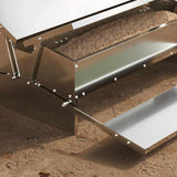 Chicken Treadle Feeder Silver 75 x 53 x 20.5 cm 874677