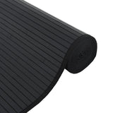 Rug Rectangular Black100x300 cm Bamboo 376948