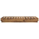 Floor Bed Frame Old Wood 80 x 200 cm Engineered Wood 8009070