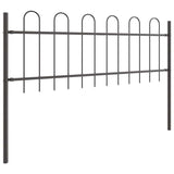 Garden Fence Grey 5.1 x 0.6 m Powder-coated steel 3334053