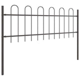 Garden Fence 6 pcs Grey 10.2 x 0.6 m Powder-coated Steel 3334113
