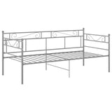 Sofa Bed Frame without Mattress Grey Metal 90x200 cm 324769