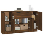 Sideboards 3 pcs Brown Oak Engineered Wood 3115835