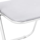 Folding Chair 8 pcs White 48 x 43.5 x 81 cm Faux Leather 42029051