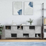 Sideboards 3 pcs Concrete Grey Engineered Wood 3190153