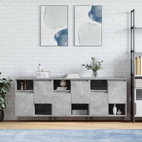 Sideboards 3 pcs Concrete Grey Engineered Wood 3190153