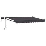Manual Retractable Awning with LEDs Anthracite 3.5 x 2.5 m 3419439