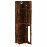 Highboard Smoked Oak 34.5x34x180 cm Engineered Wood 3199038