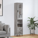 Highboard Grey Sonoma 34.5x34x180 cm Engineered Wood 3199319