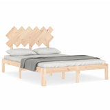 Bed Frame without Mattress Double Solid Wood Pine 3193701