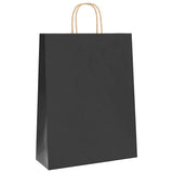 Paper Bags 250 pcs with Handles Black 32x12x42 cm 4101648