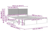 Bed Frame with Storage and Headboard White 150 x 200 cm 3413935