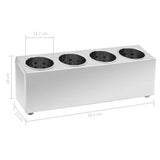Cutlery Holder 4 Grids Rectangular Stainless Steel 51227
